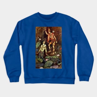 Arjuna and the River Nymph - Warwick Goble Crewneck Sweatshirt